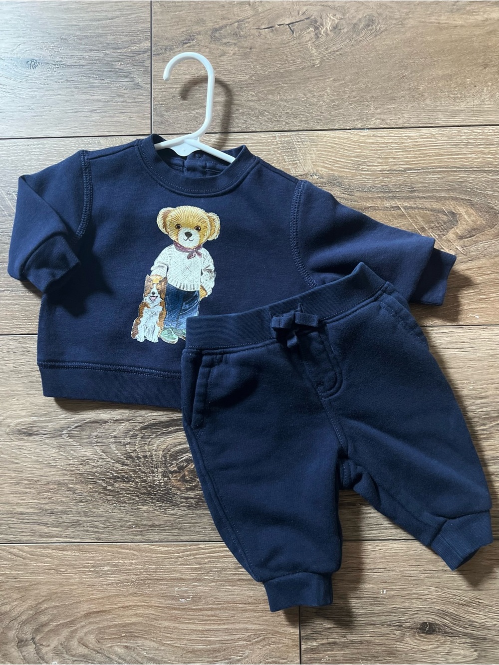 Baby Boy Polo Bear Sweatshirt & Trouser Set